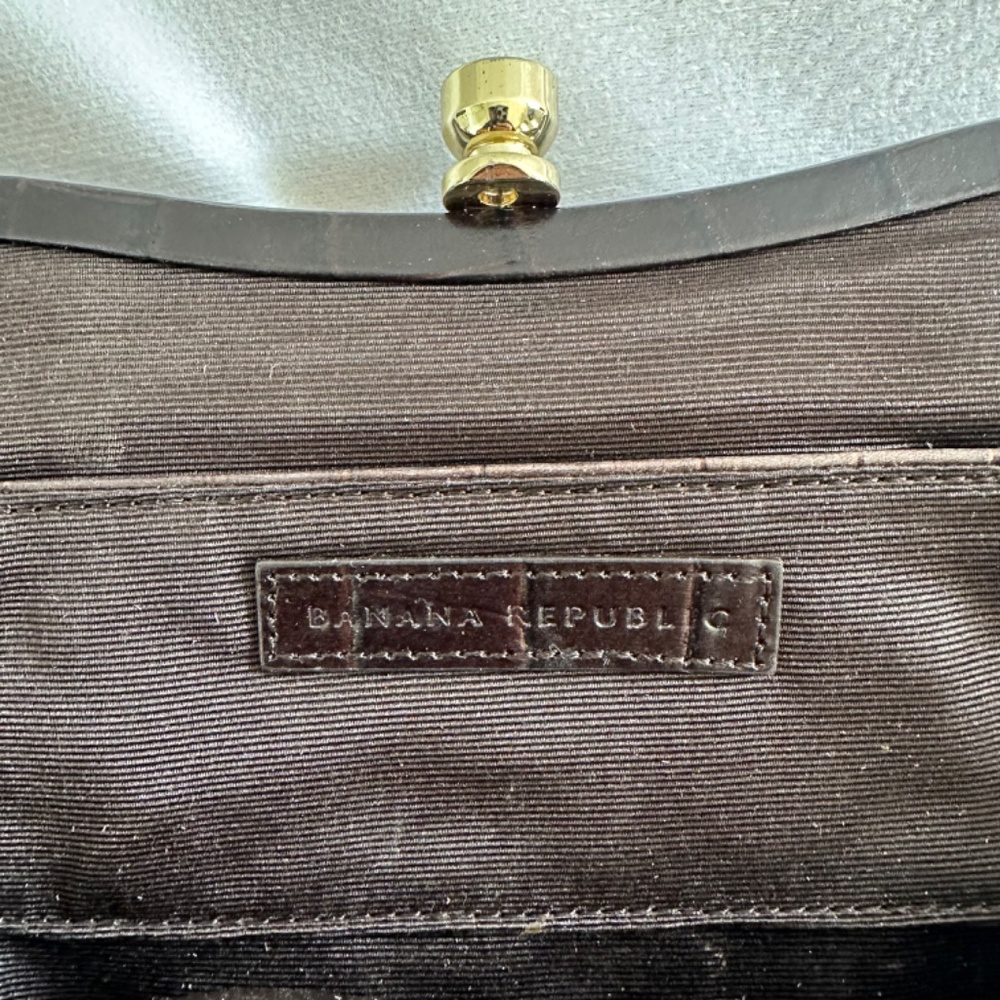 Banana Republic Croc Embossed Leather Clutch - Picture 5 of 5